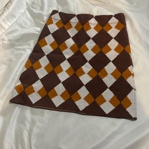 Diamond plaid skirt